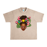French Oak Afro Woman Summer Urban Heavy Tee - texasbilliewilder