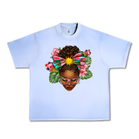 Grape Ice Afro Woman Summer Urban Heavy Tee - texasbilliewilder