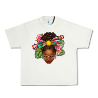 Pistachio Afro Woman Summer Urban Heavy Tee - texasbilliewilder