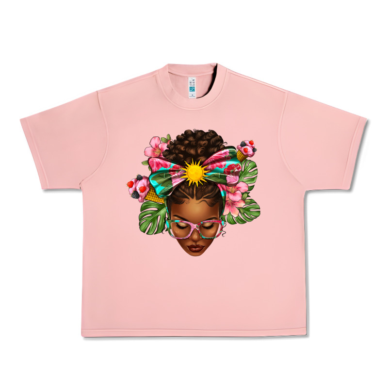 Afro Woman Summer Urban Heavy Tee by texasbilliewilder | Teevron