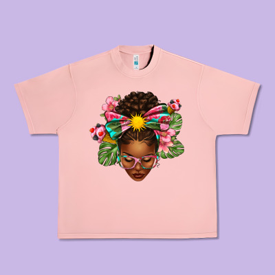 Afro Woman Summer Urban Heavy Tee Designed By Texasbilliewilder