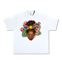 White Afro Woman Summer Urban Heavy Tee - texasbilliewilder