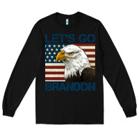 Black american bald eagle let's go brandon Long Sleeve Tee - Jasminsmagicworld