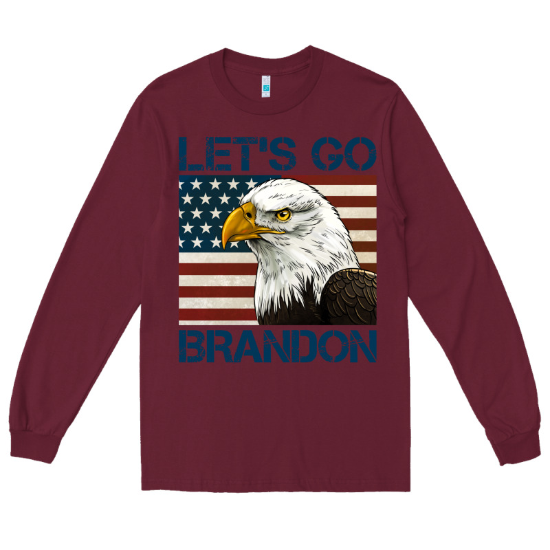 American Bald Eagle Let's Go Brandon Long Sleeve Tee by Jasminsmagicworld | Teevron