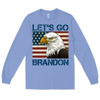 Colony Blue american bald eagle let's go brandon Long Sleeve Tee - Jasminsmagicworld