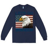 Navy american bald eagle let's go brandon Long Sleeve Tee - Jasminsmagicworld