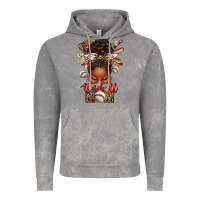 Cloud Rock Baseball Mom Afro Messy Bun Vintage Hoodie - texasbilliewilder