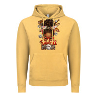 Vintage Mustard Baseball Mom Afro Messy Bun Vintage Hoodie - texasbilliewilder