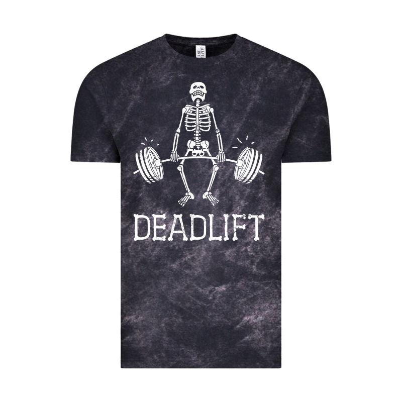 Deadlift Funny Halloween Skeleton Weight Lifting Workout Vintage Tee by longCreatives | Teevron