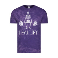 Cloud Purple deadlift funny halloween skeleton weight lifting workout Vintage Tee - longCreatives