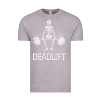 Vintage Zinc deadlift funny halloween skeleton weight lifting workout Vintage Tee - longCreatives