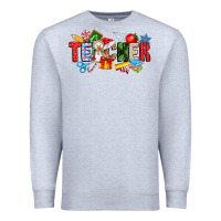 Heather Grey Christmas teacher Premium Sweatshirt - CowhideDigitalArt