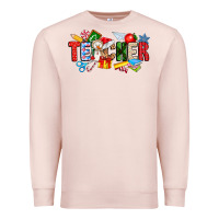 Pale Pink Christmas teacher Premium Sweatshirt - CowhideDigitalArt