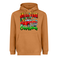Meerkat Small town Christmas Heavyweight Hoodie - CowhideDigitalArt