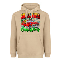Mushroom Small town Christmas Heavyweight Hoodie - CowhideDigitalArt