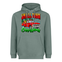 Sage Small town Christmas Heavyweight Hoodie - CowhideDigitalArt
