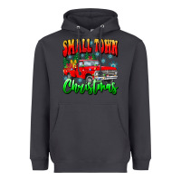 Smoke Small town Christmas Heavyweight Hoodie - CowhideDigitalArt
