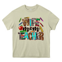 Wife Mom Teacher Heavy Core Tee | Teevron