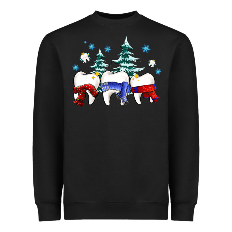 Dental Christmas Tree Teeth And Winter Ado Heavyweight Sweatshirt by OliviaCreatesArt | Teevron