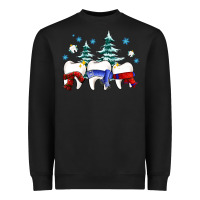 Black dental christmas tree teeth and winter ado Heavyweight Sweatshirt - OliviaCreatesArt