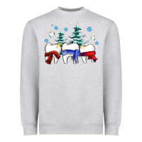Heather Grey dental christmas tree teeth and winter ado Heavyweight Sweatshirt - OliviaCreatesArt