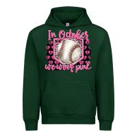 Forest Green in october we wear pink baseball Urban Hoodie - BarkalooDesign