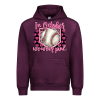 Mauve Wine in october we wear pink baseball Urban Hoodie - BarkalooDesign