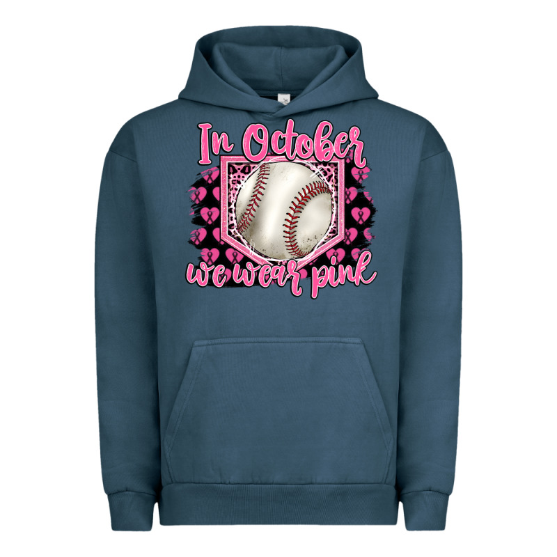 In October We Wear Pink Baseball Urban Hoodie by BarkalooDesign | Teevron