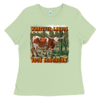 Matcha whatever lassos your longhorn Ladies Tee - RanaPortraitStore