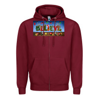 Burgundy christmas believe license plate Zipper Hoodie - BundleAndBundleShop