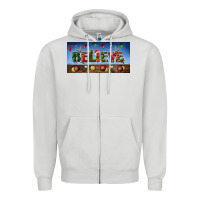 Dove Grey christmas believe license plate Zipper Hoodie - BundleAndBundleShop