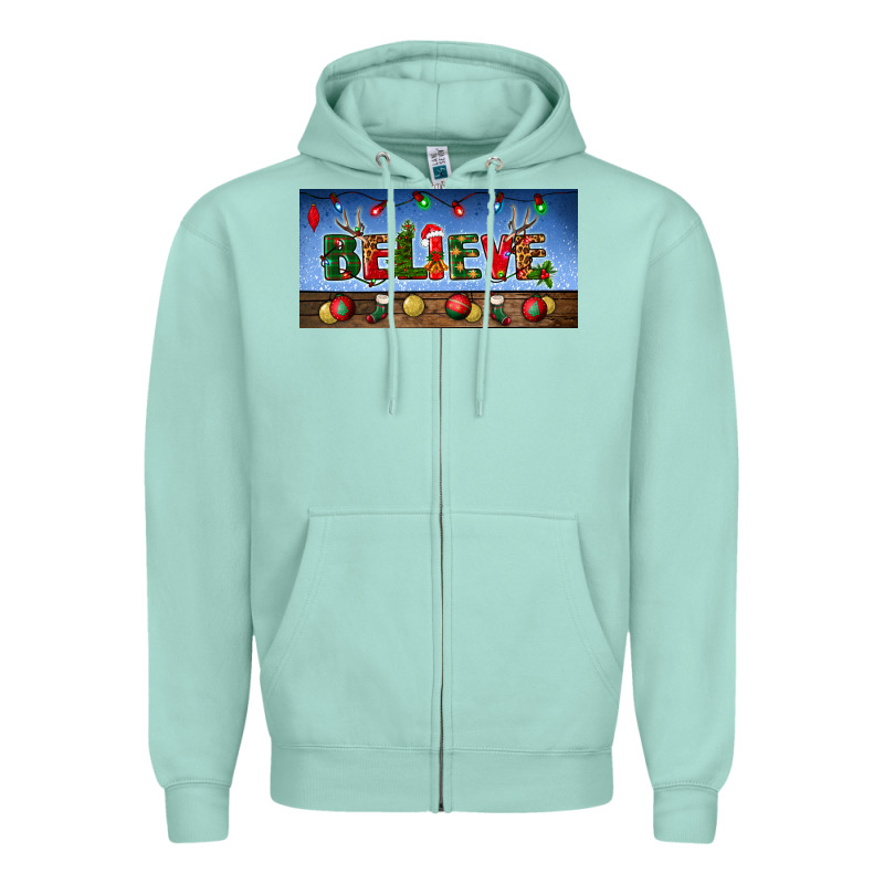 Christmas Believe License Plate Zipper Hoodie by BundleAndBundleShop | Teevron