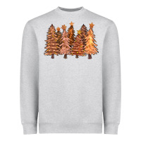 Heather Grey melanin christmas trees with lights Heavyweight Sweatshirt - FaDigitalArtStudio