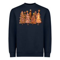 Navy melanin christmas trees with lights Heavyweight Sweatshirt - FaDigitalArtStudio