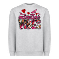 Heather Grey valentine vibes olivia Heavyweight Sweatshirt - OliviaCreatesArt