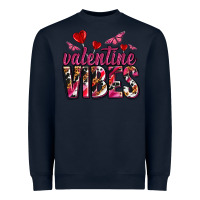 Navy valentine vibes olivia Heavyweight Sweatshirt - OliviaCreatesArt