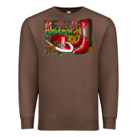 Chestnut cowboy merry christmas Premium Sweatshirt - CowhideDigitalArt