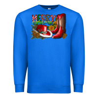 True Royal cowboy merry christmas Premium Sweatshirt - CowhideDigitalArt