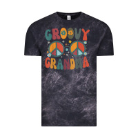 Cloud Black groovy grandma retro 70s peace sign design grandmother Vintage Tee - longCreatives