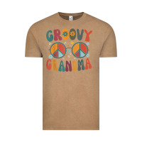 Vintage Coffee groovy grandma retro 70s peace sign design grandmother Vintage Tee - longCreatives