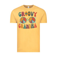 Vintage Mustard groovy grandma retro 70s peace sign design grandmother Vintage Tee - longCreatives