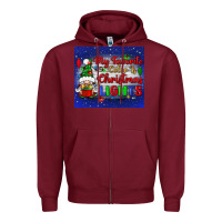 Burgundy my favorite color is Christmas lights Zipper Hoodie - BundleAndBundleShop