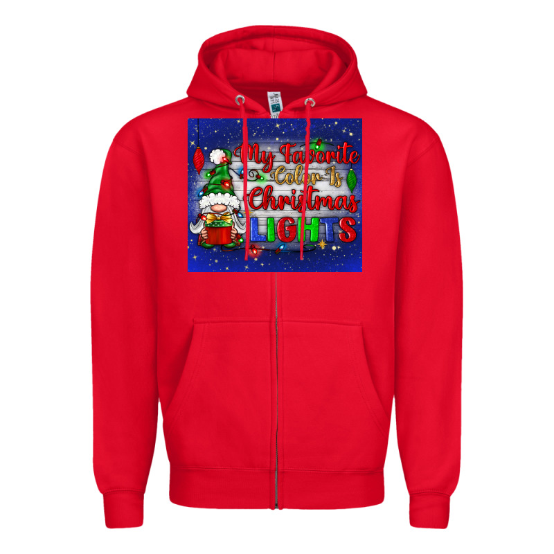 My Favorite Color Is Christmas Lights Zipper Hoodie by BundleAndBundleShop | Teevron