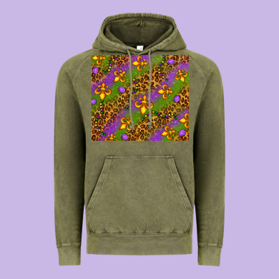 Mardi Gras Vintage Hoodie Designed By Nancycooperartshop