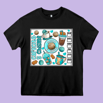 Cafecito Y Chisme Heavy Core Tee Designed By Maliassmallbusiness