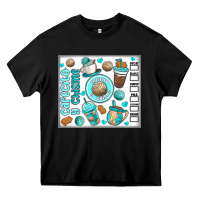 Black cafecito y chisme Heavy Core Tee - MaliasSmallBusiness