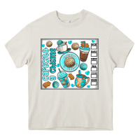 Cream cafecito y chisme Heavy Core Tee - MaliasSmallBusiness