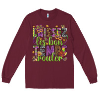 Burgundy Loissez les bon temps rouler Long Sleeve Tee - HowdyJamesFarm