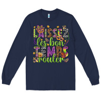 Navy Loissez les bon temps rouler Long Sleeve Tee - HowdyJamesFarm