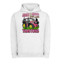 Pigment Lunar Rock just a girl who loves tractors Urban Hoodie - BarkalooDesign